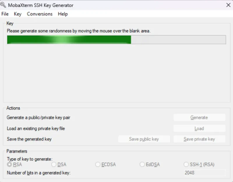 Key generation interface
