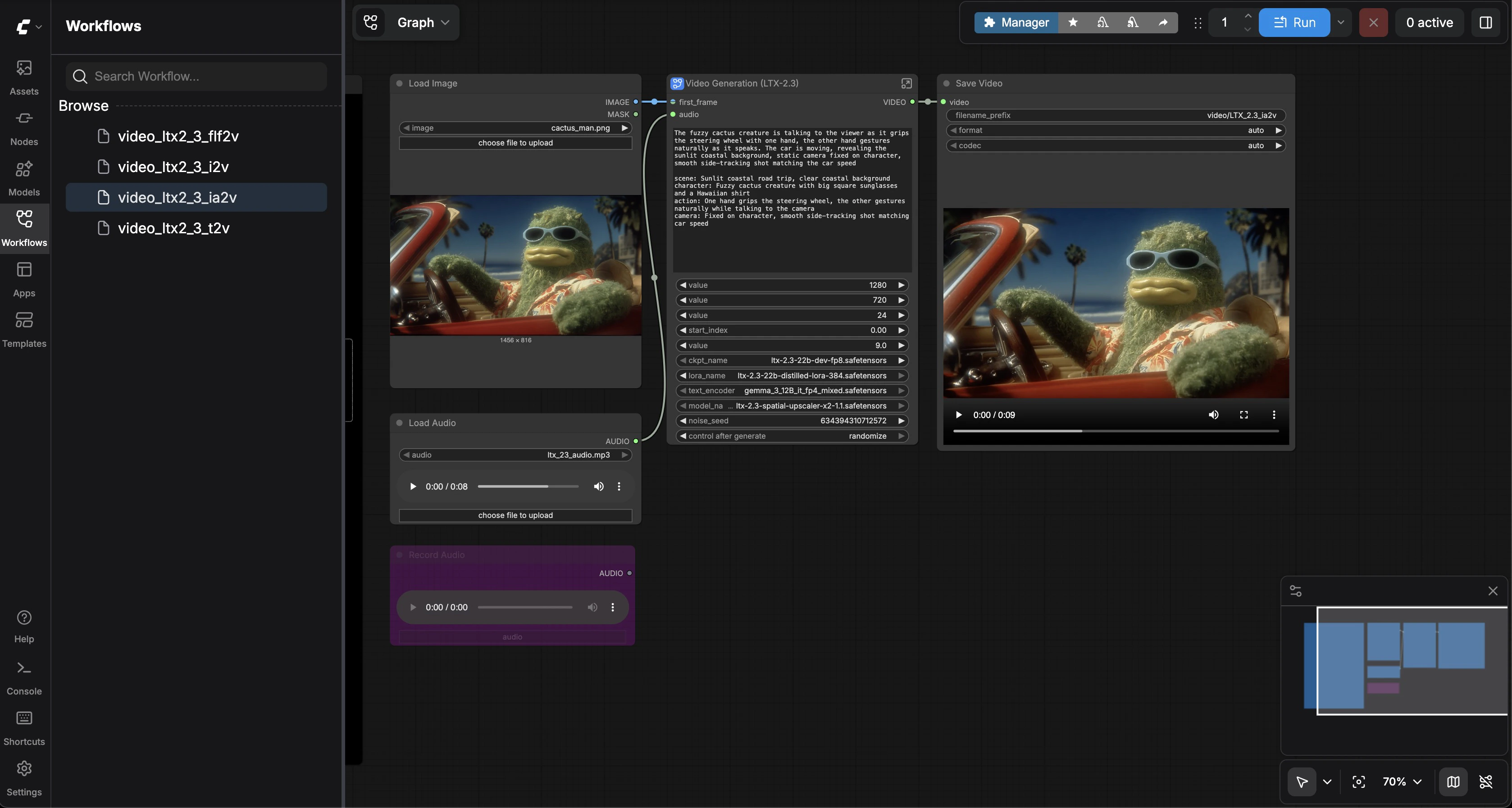 Image+Audio-to-Video workflow in ComfyUI