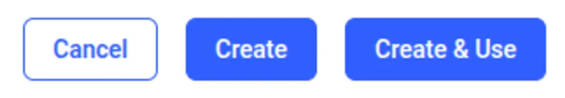 Buttons for saving