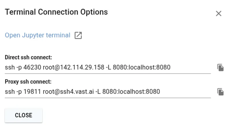 Example SSH Details