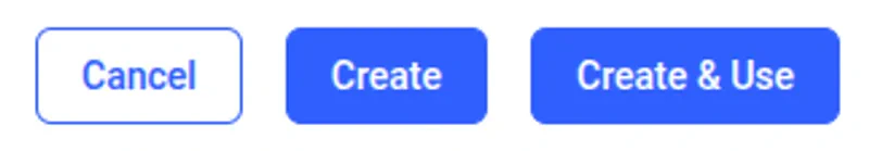 Buttons for saving