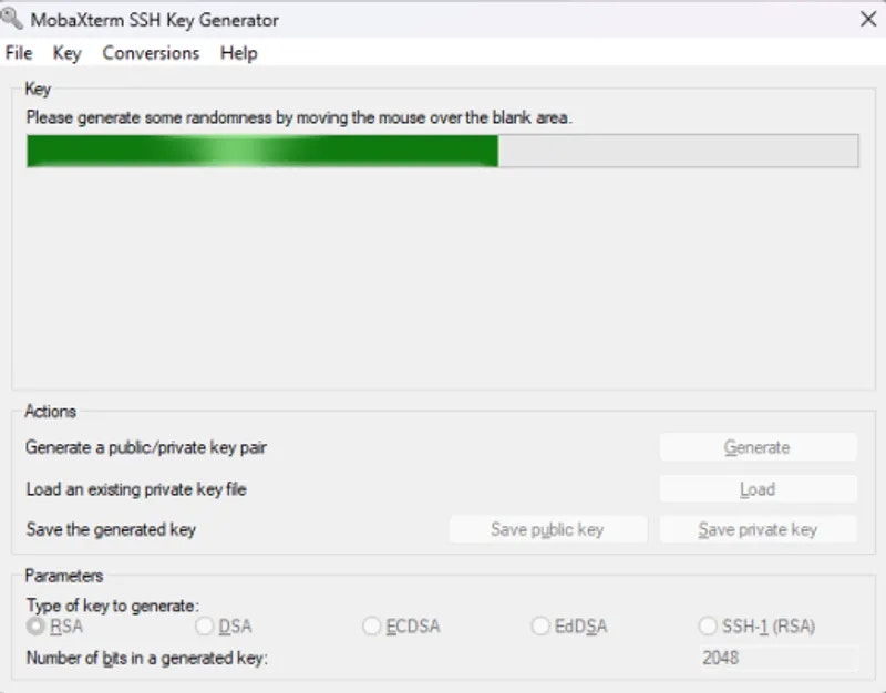 Key generation interface