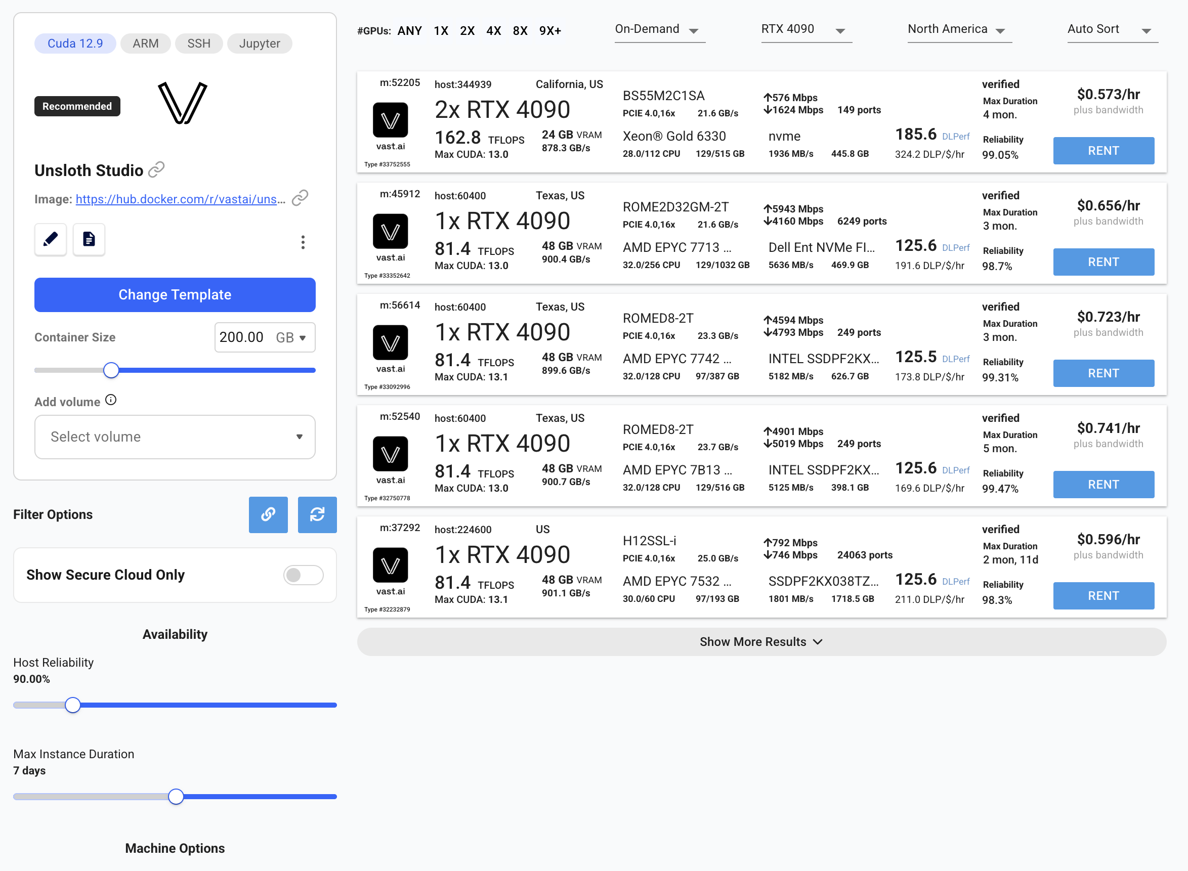 Unsloth Studio - Vast.ai Documentation: Affordable GPU Cloud Marketplace