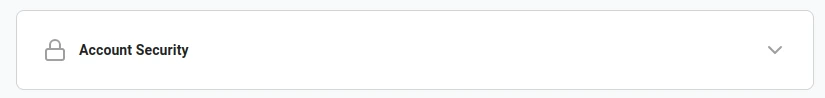 Account Security Section