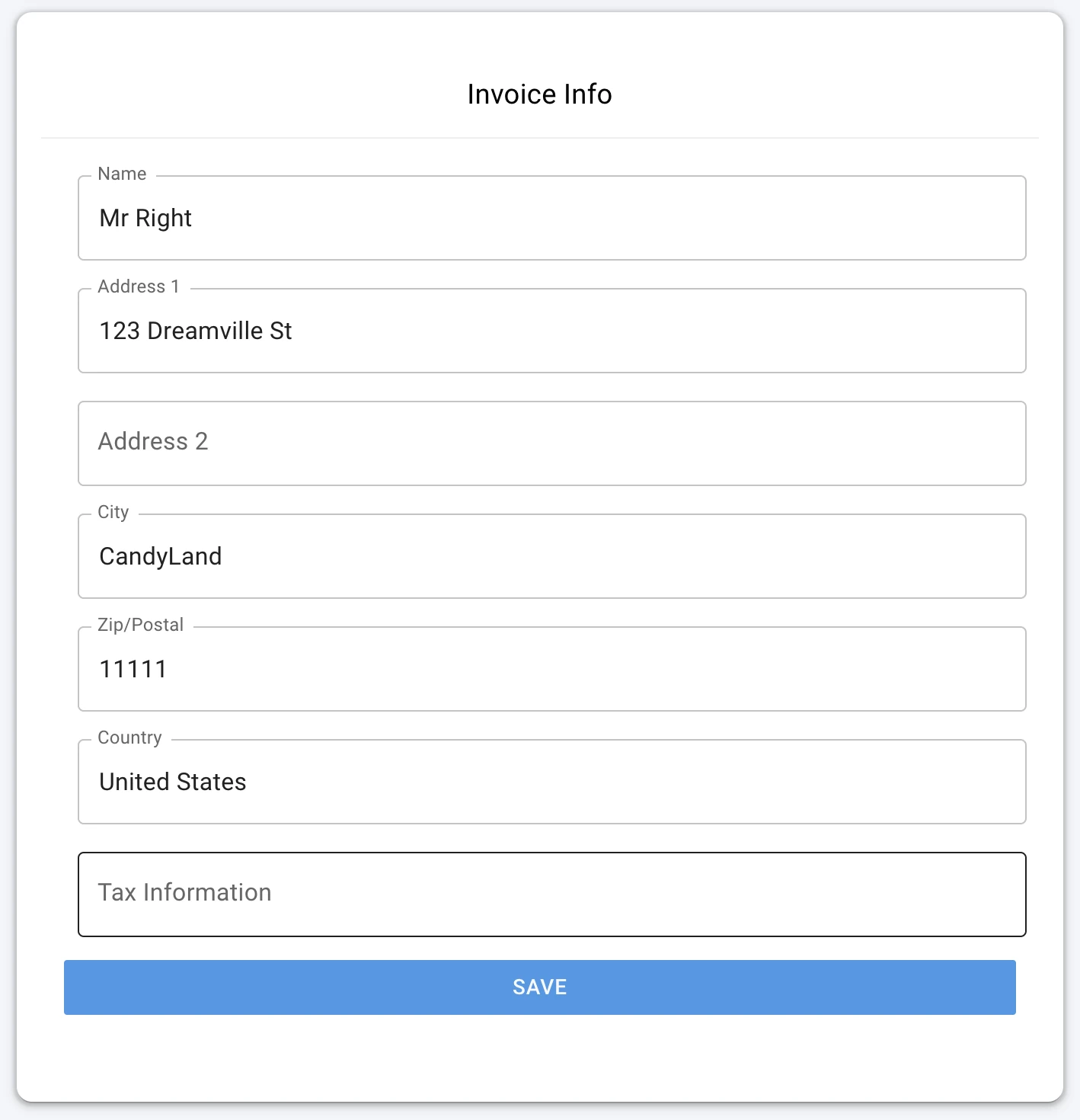 Invoice Filled