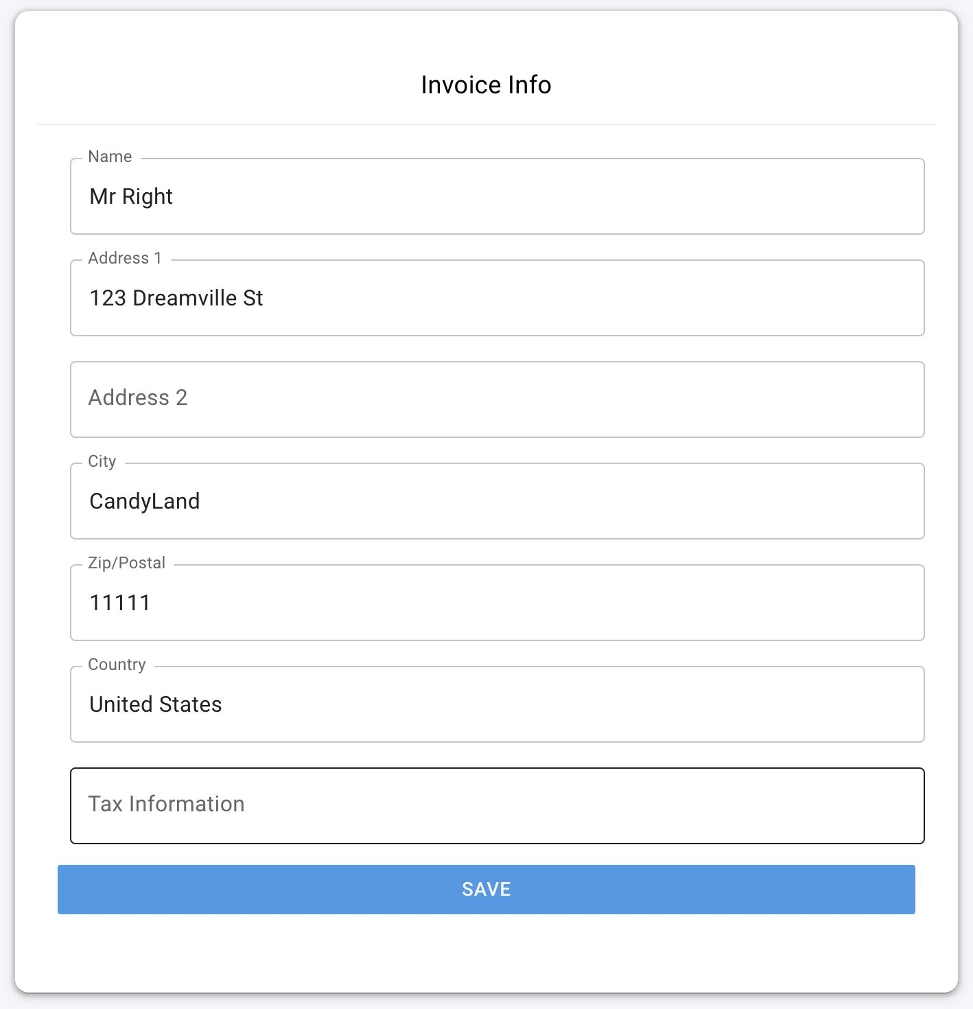 Invoice Filled