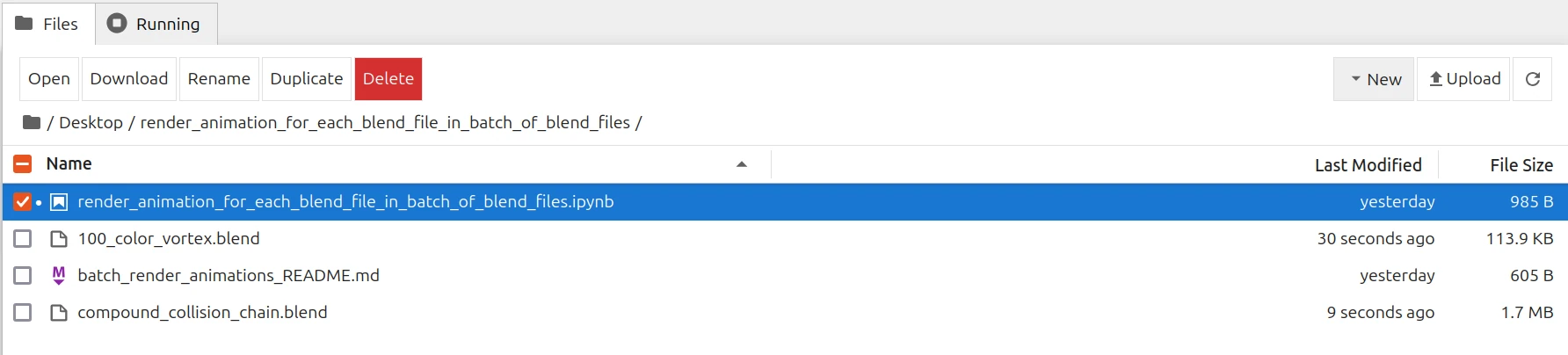 Open Render Animation For Batch Folder Notebook