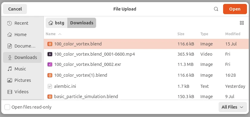 Upload Blend Files For Xth Frame