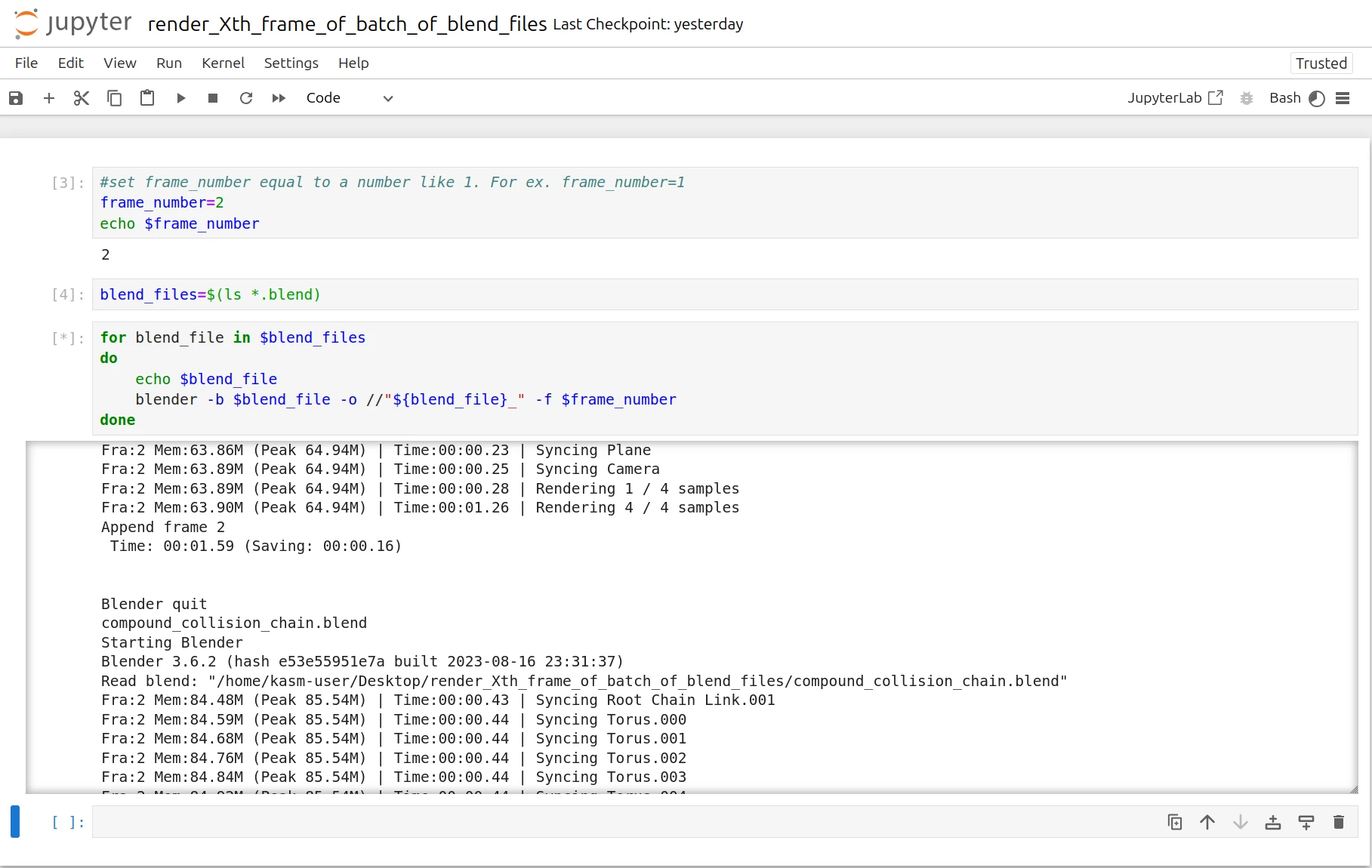 Xth Frames Rendering