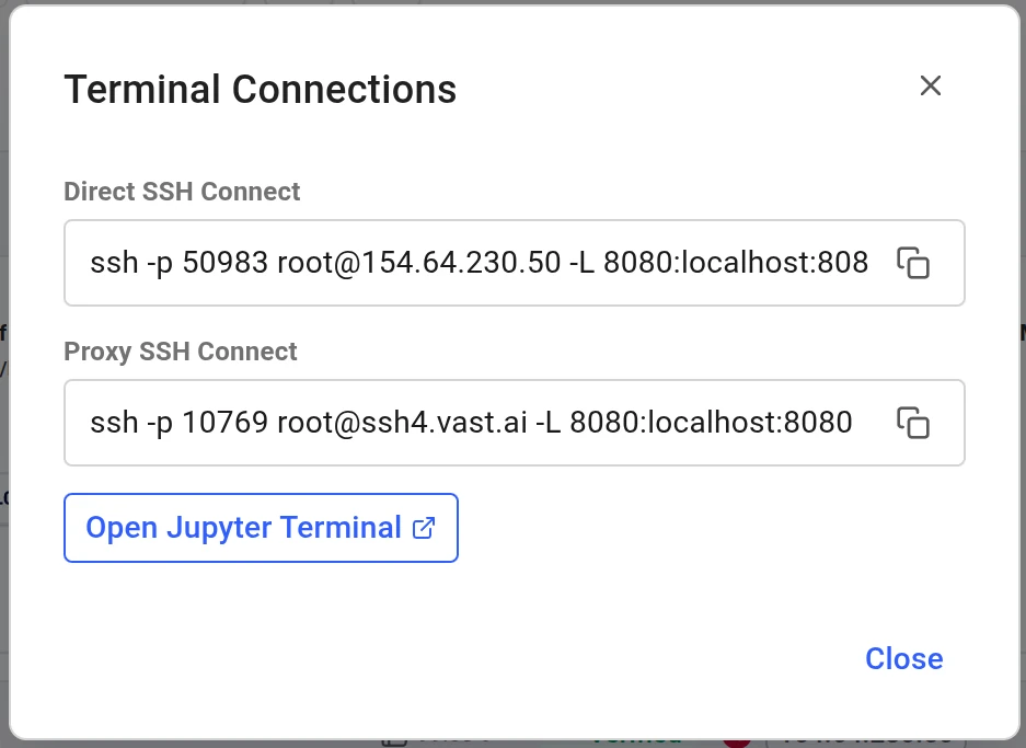 Connection details