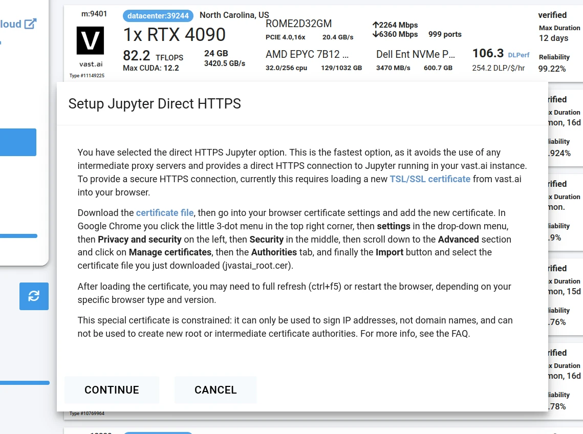 Updated Jupyter Direct Https Continue