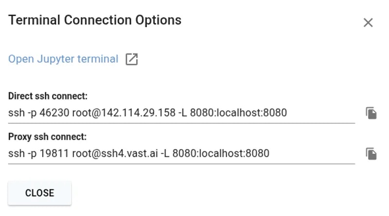 Example SSH Details