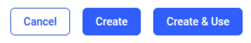 Buttons for saving
