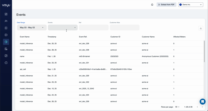 Search Events