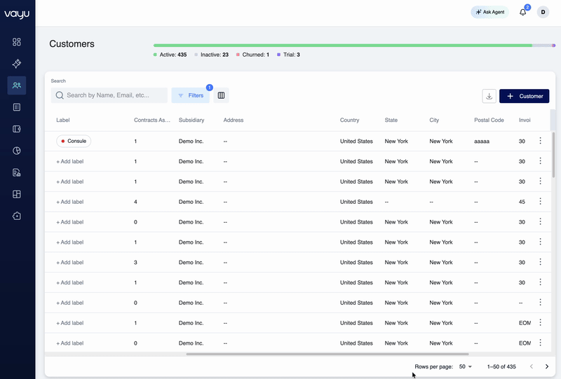 Filtered Customers Download