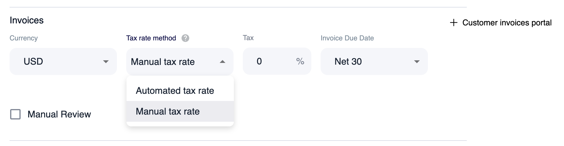 Vayu Tax Rate Options