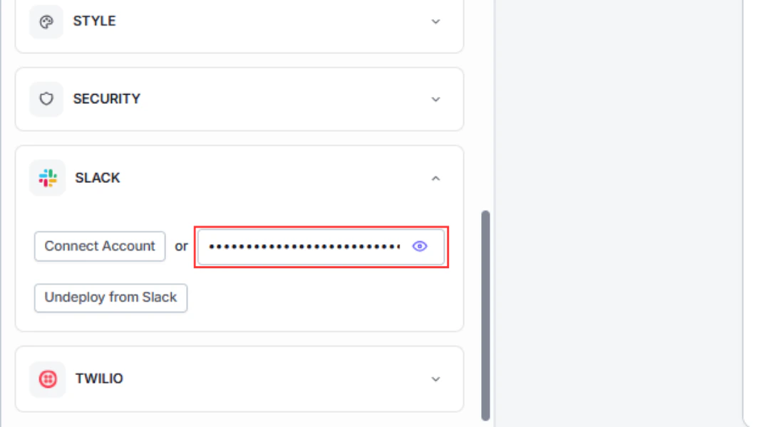 The Deploy to Slack button and confirmation