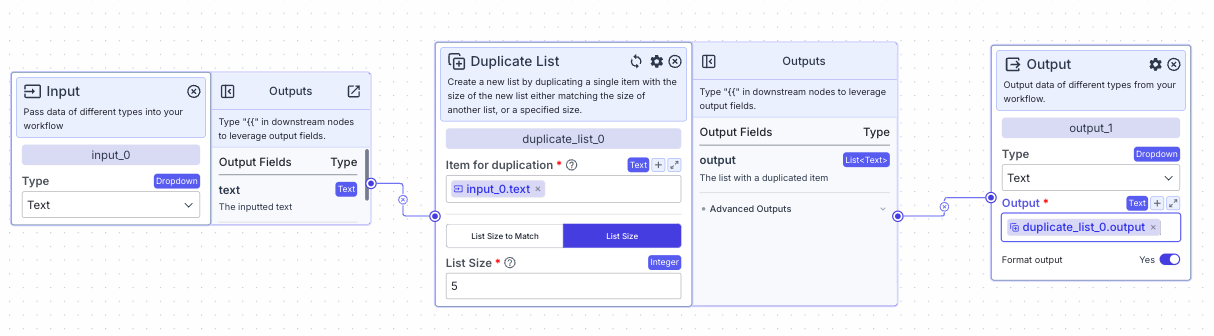 Duplicate List Example