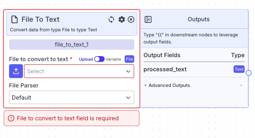 File to Text Node - VectorShift