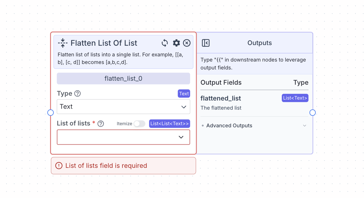 Flatten List of Lists