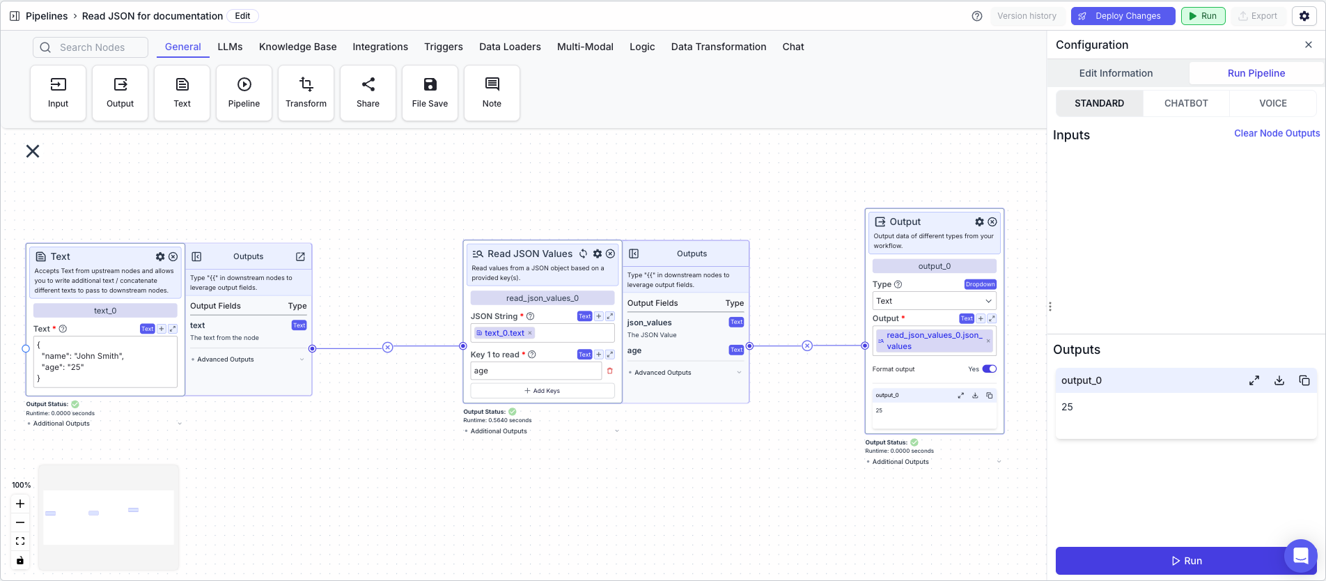 Read JSON Values Example