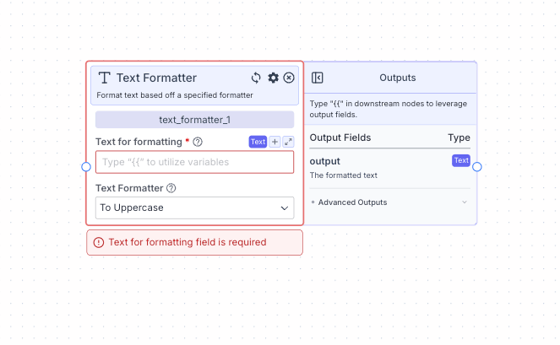 Formatter Base Text Formatter Node - VectorShift