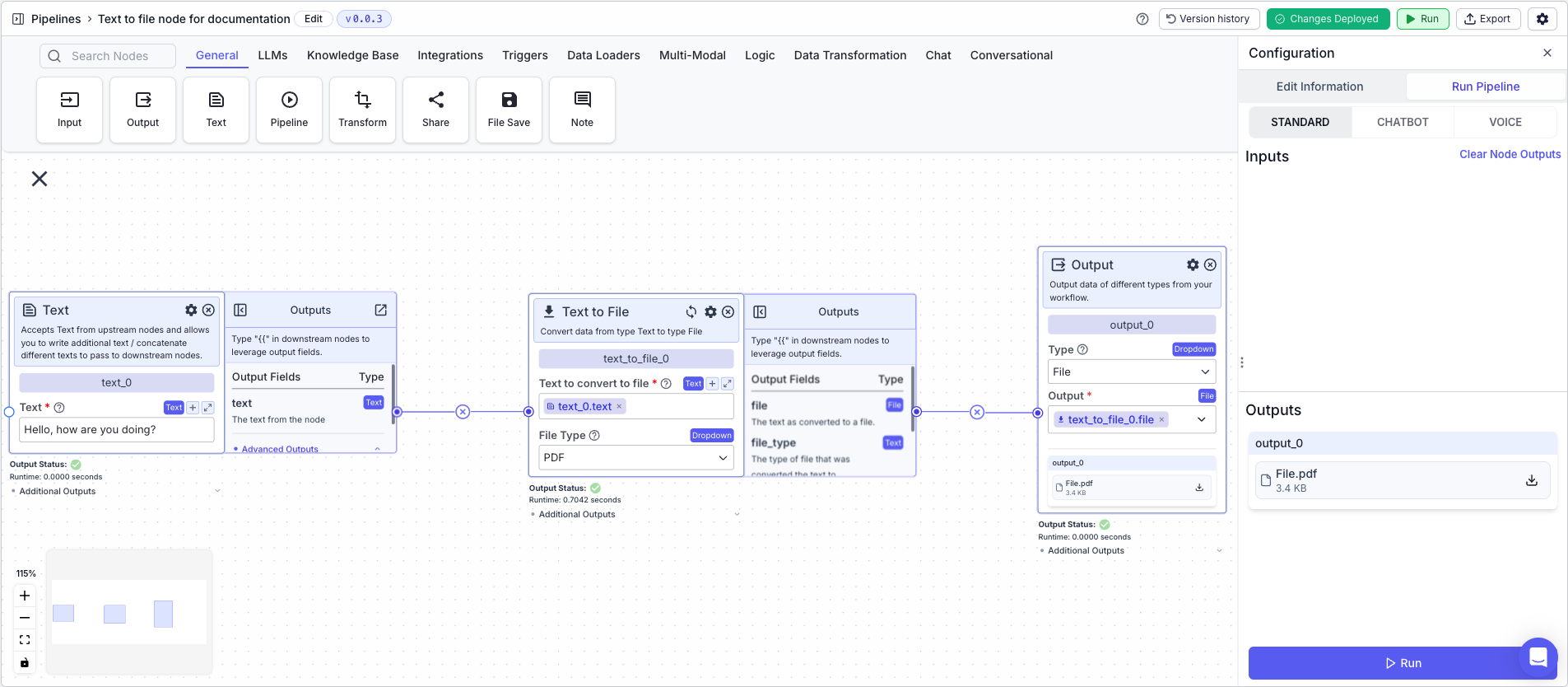 Text to File Example