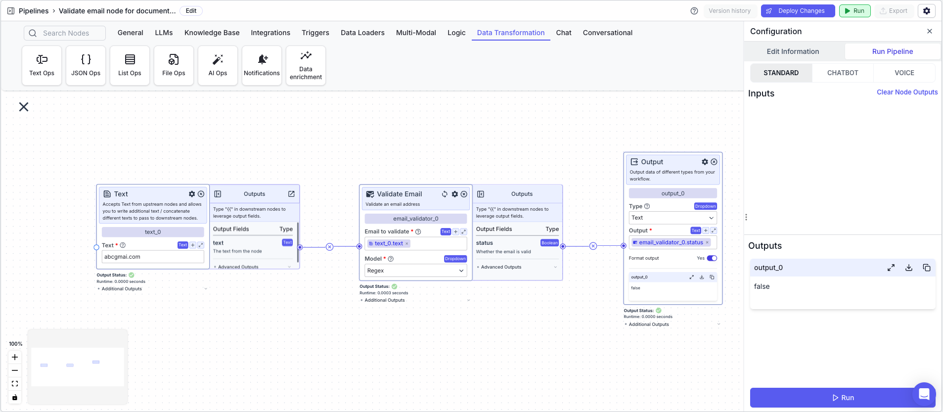 Validate Email Node - VectorShift