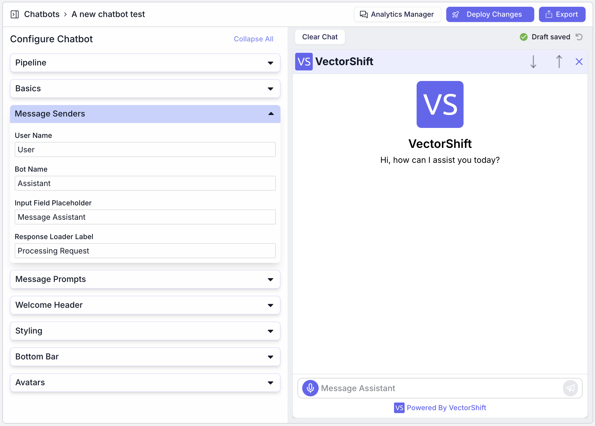 Chatbot Message Senders