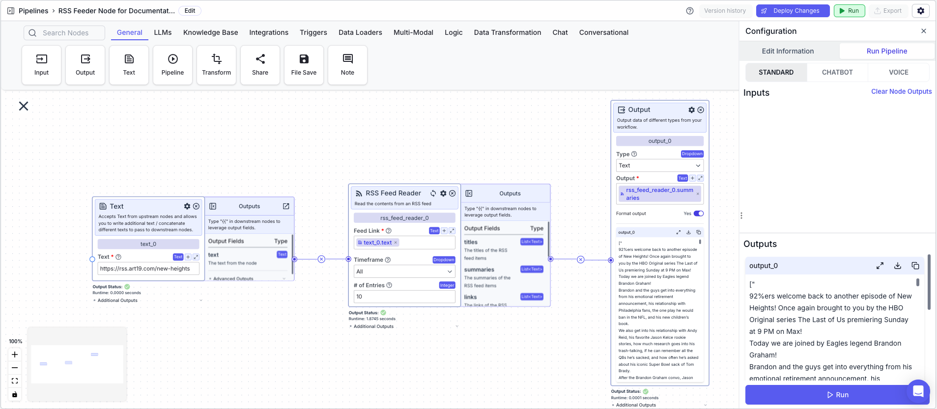 RSS Feed Reader Example