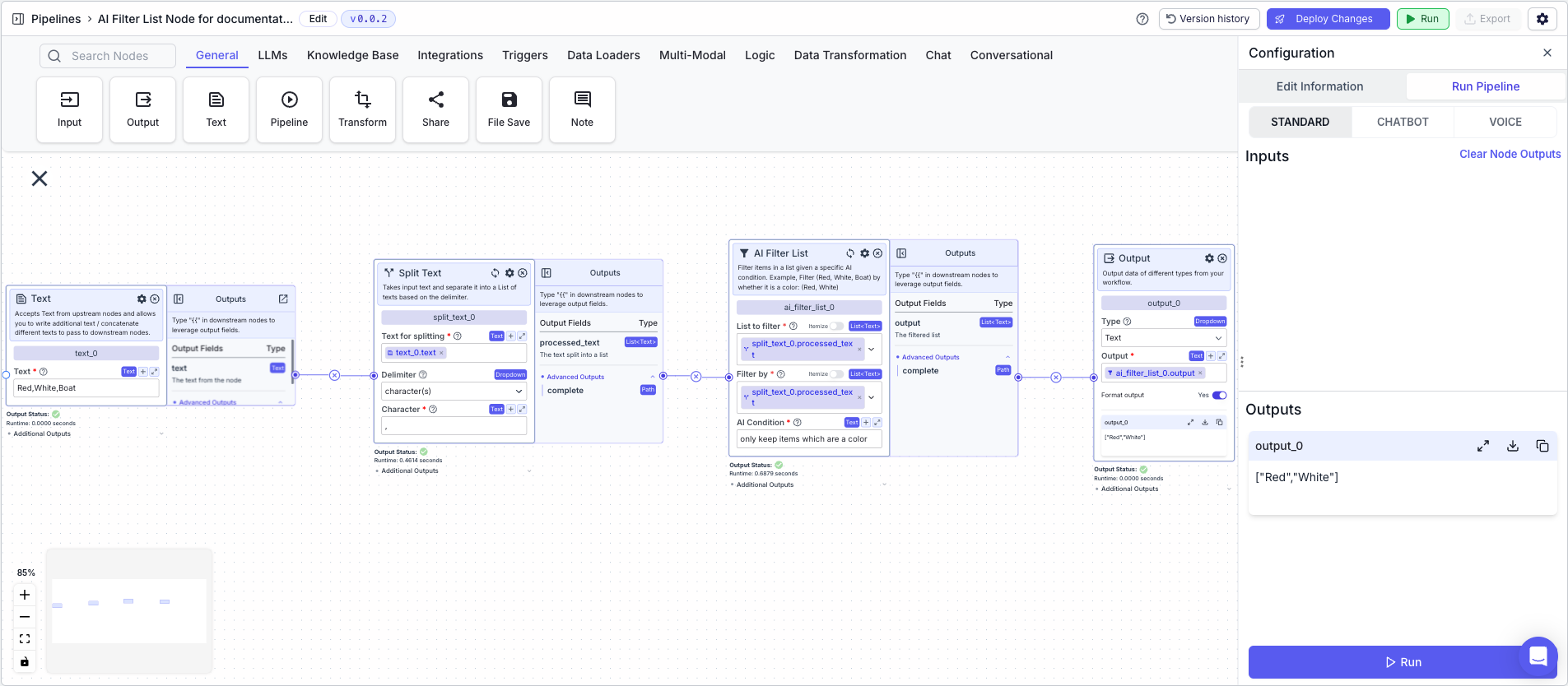 AI Filter List Node - VectorShift