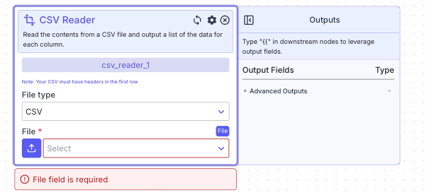 CSV Reader