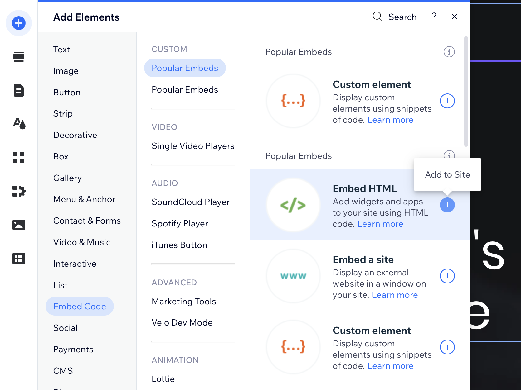 Chatbot Export Script Wix Embed
