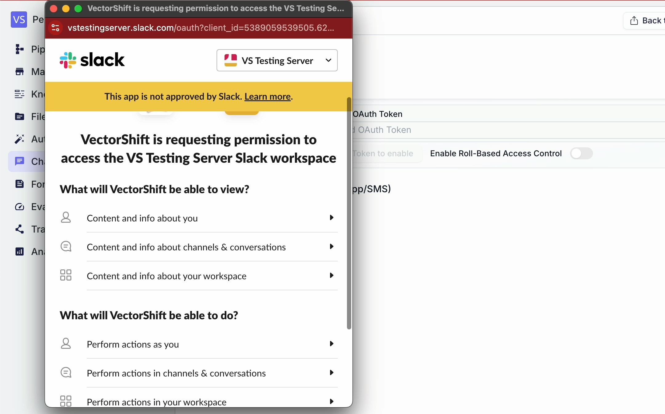 Export Chatbot Slack Workspace