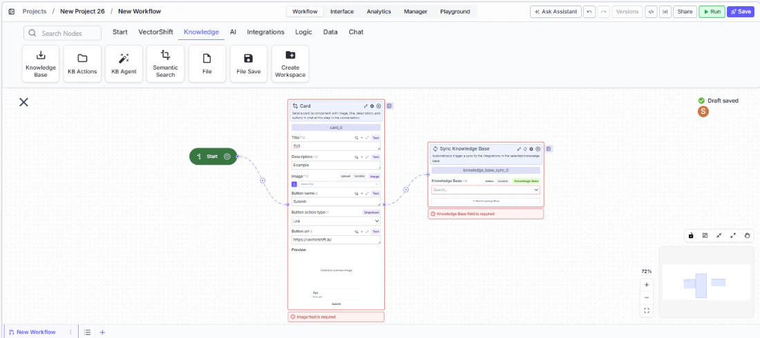 talk card connect with nodes