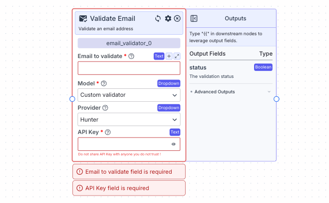 Validate Email Node
