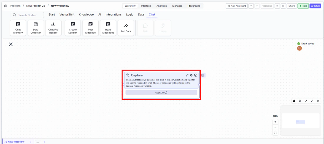 listen capture drag into canvas