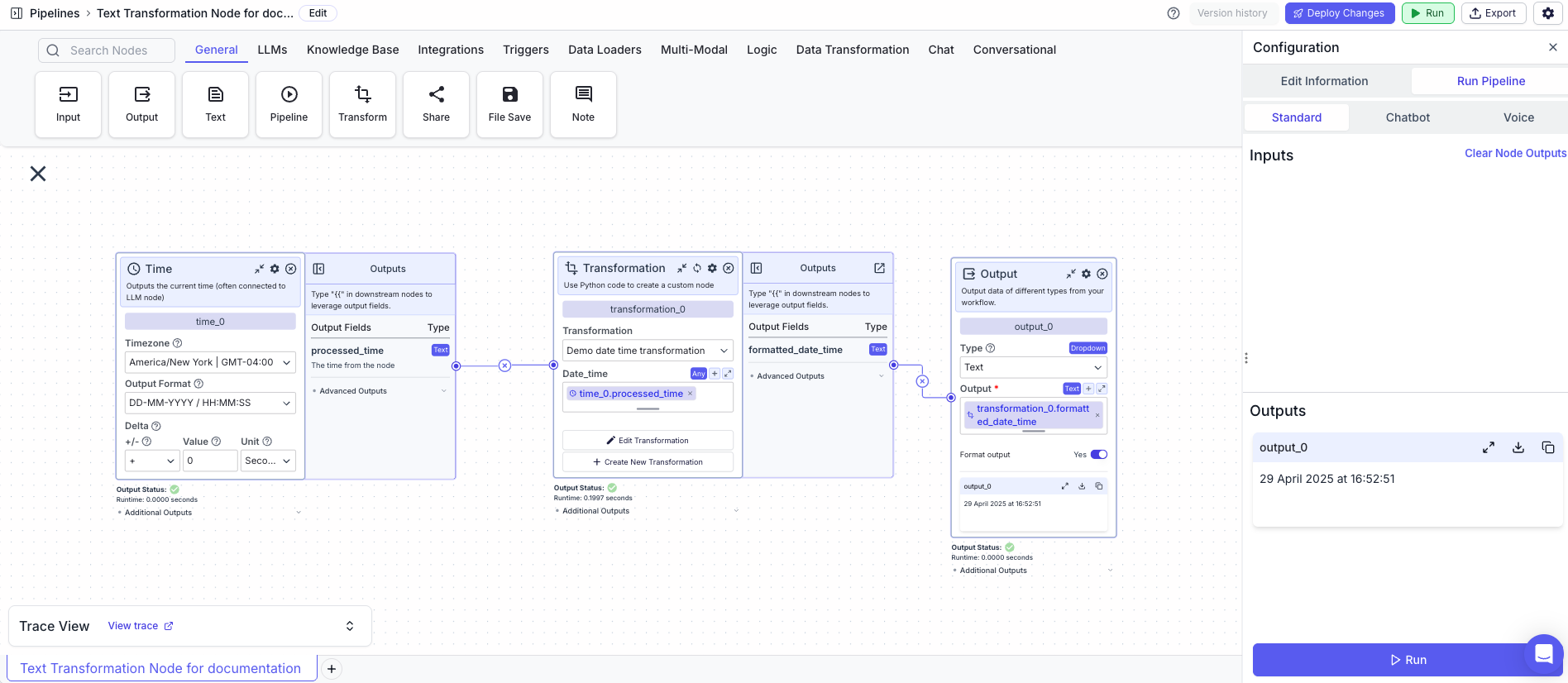Transformation Example 1 Pipeline