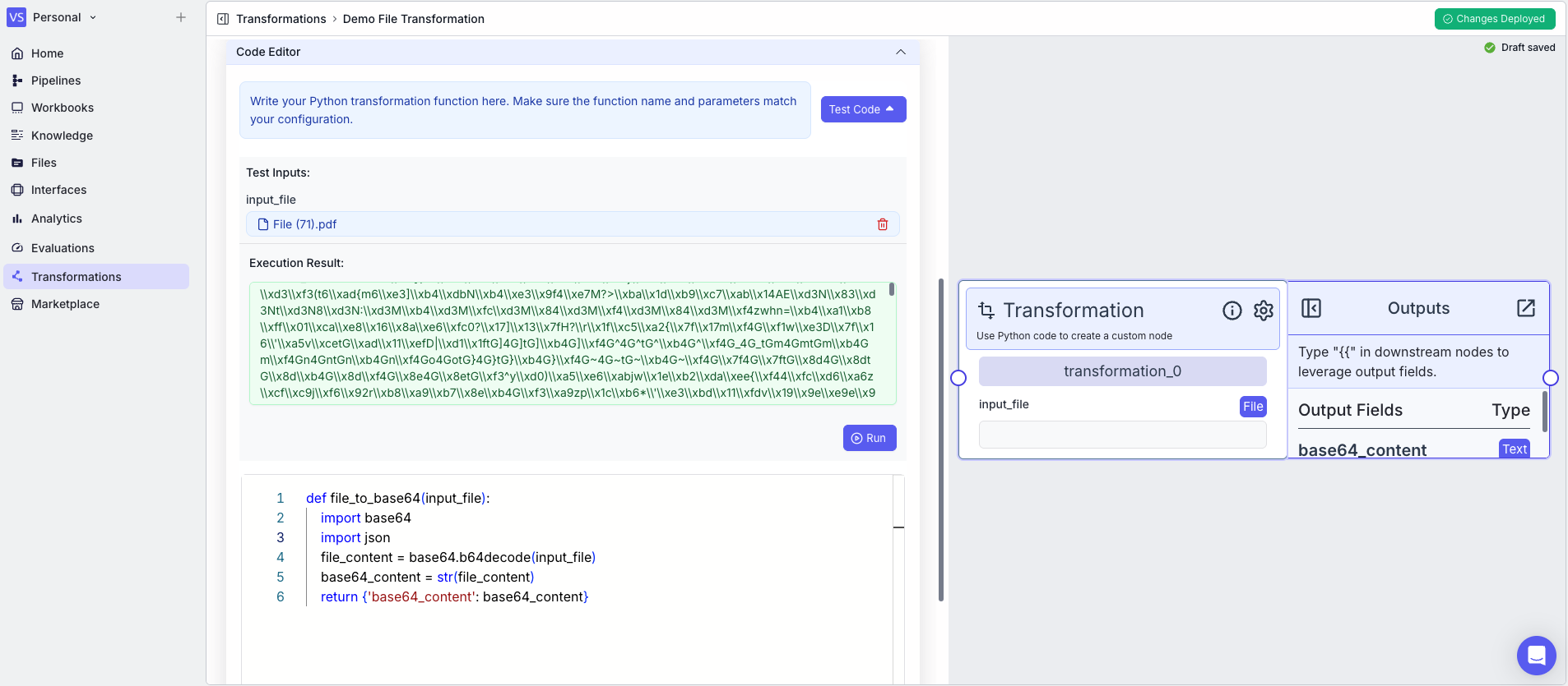 Transformation Example 2 Test