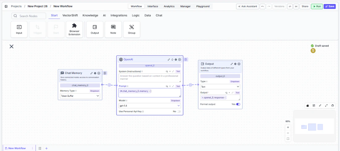 chat memory connect with nodes