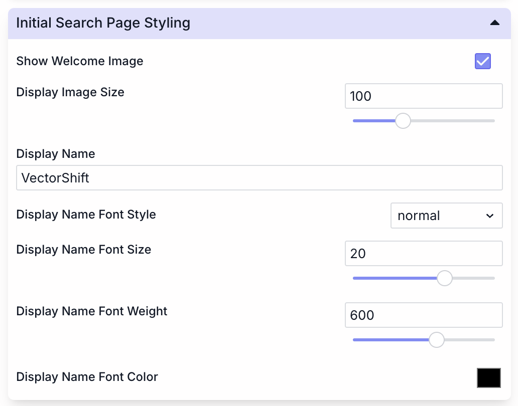 Search Styling