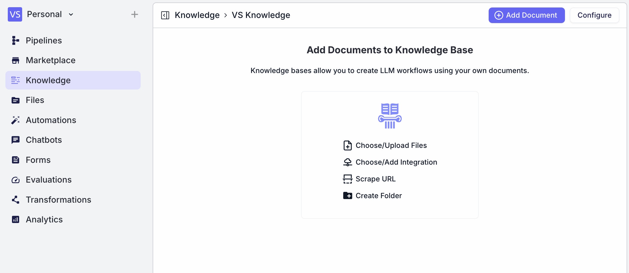 Create Knowledge Base
