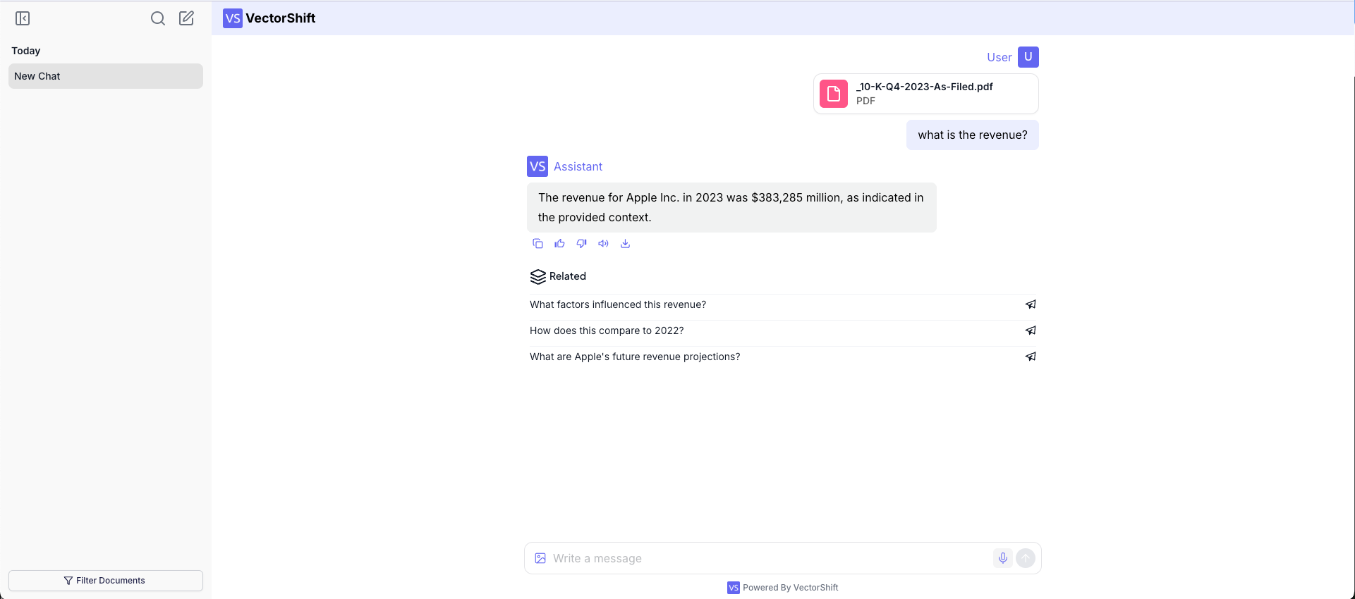 Chat File Reader Node - VectorShift