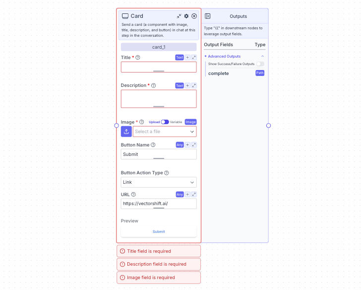 Card Node - VectorShift