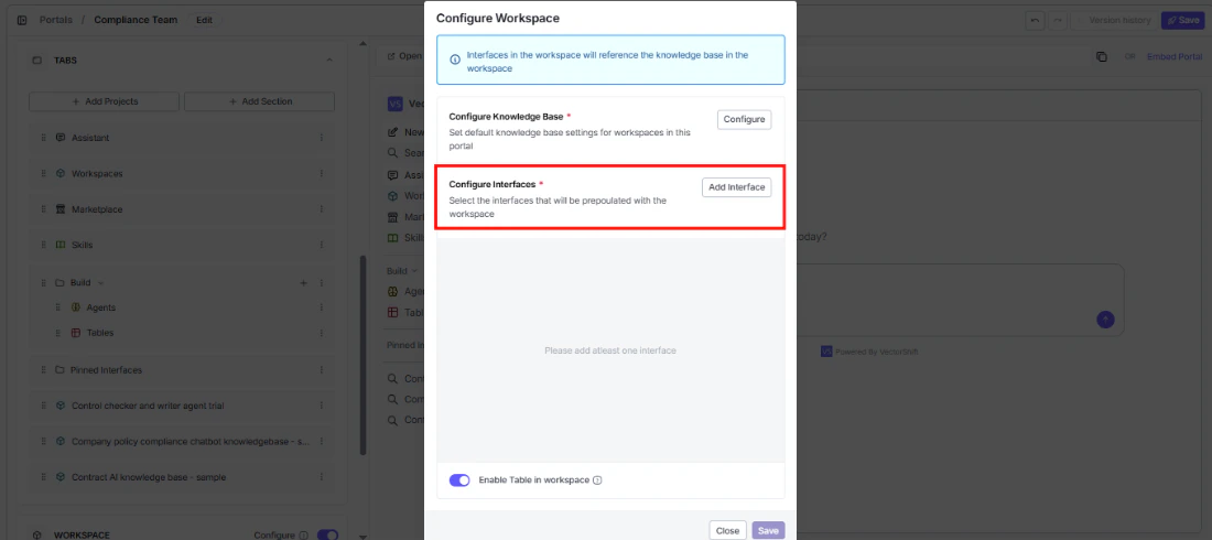 Configure Interfaces section