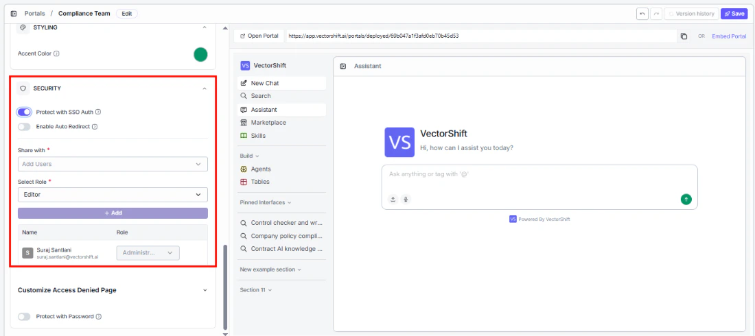 SSO Auth configuration