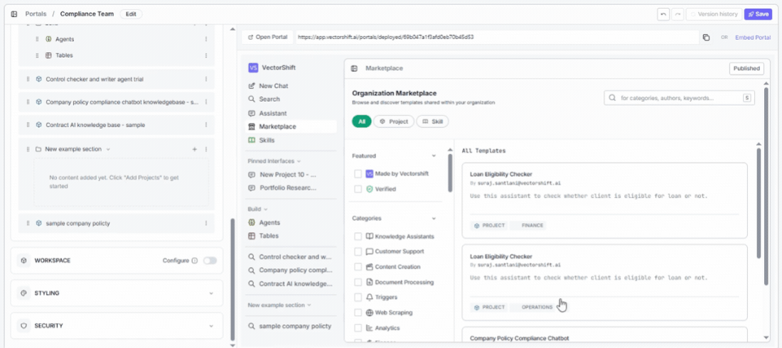 Creating a workspace and exploring what it looks like inside
