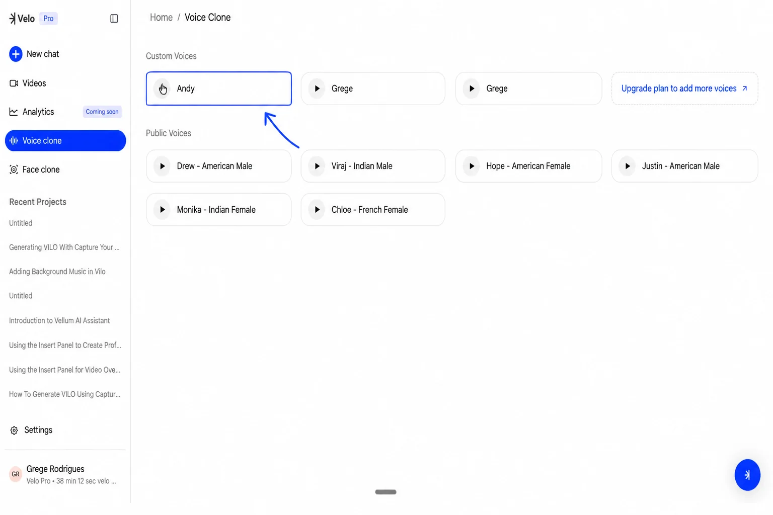Completed custom voice library
