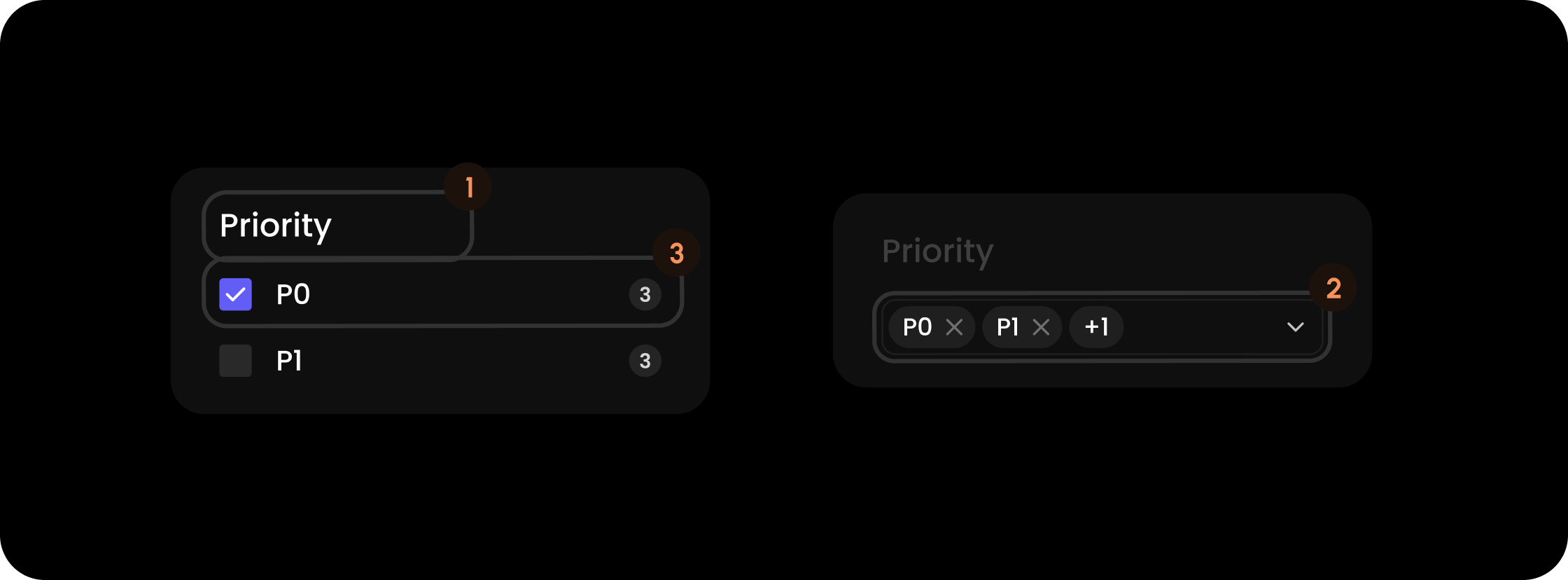 Priority filter component in the comments sidebar panel filter