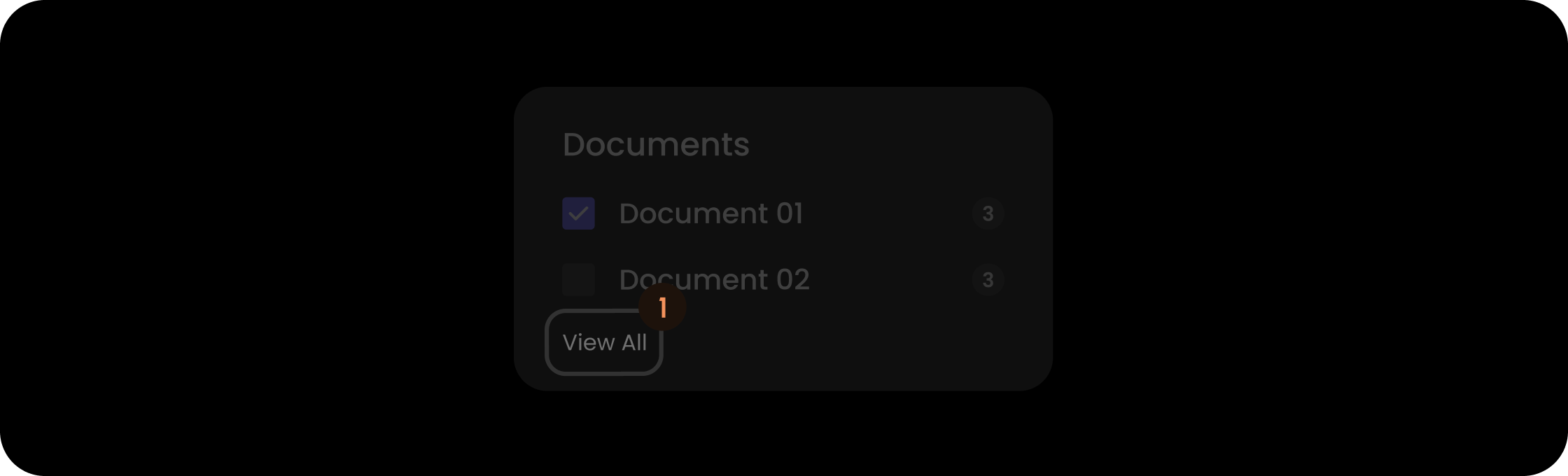 View all component within the document filter